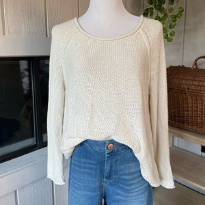 Old navy cream scoop knit sweater